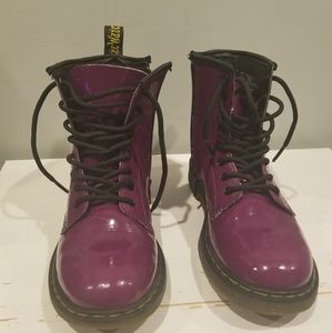 Dr. Martens Delaney Purple Air Wair Boots